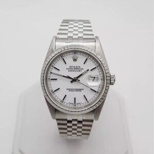 ROLEX MEN'S DATEJUST WHITE DIAL CLEAN WATCH! MINT!
